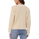 thumbnail image 3 of Suéter de punto de manga corta con botones de contraste y cuello redondo para mujer INSPIRE CHIC L Beige, 3 of 6