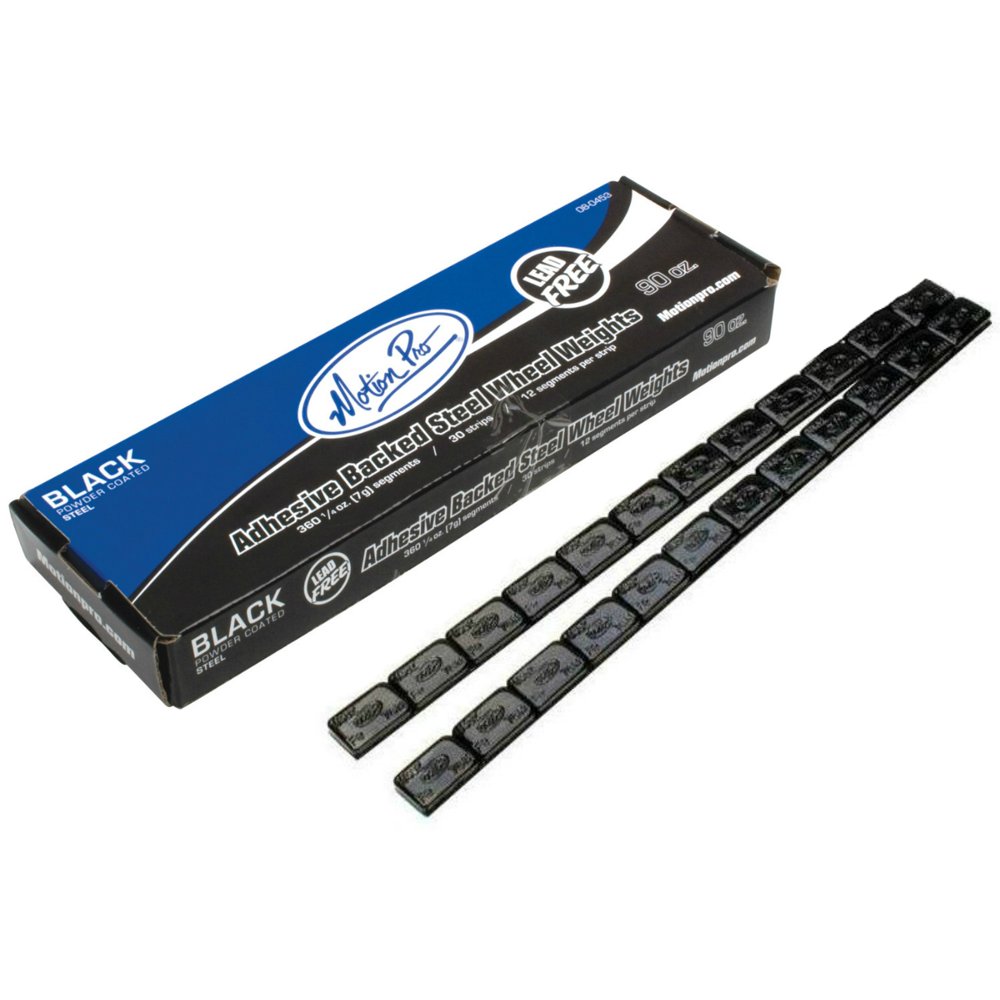 Motion Pro Steel Wheel Weights Black 360pc 1/4oz Weights/90oz Total (080453)