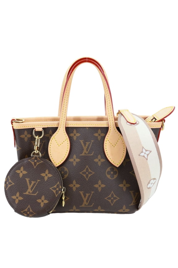 Pre-Owned Louis Vuitton Neverfull BB Monogram Canvas Tote Shoulder Bag Brown