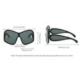 thumbnail image 3 of Oversized One-piece Shield Sunglasses Women 2024 Luxury Punk Square Eyewear Vintage Big Frame Sun Glasses for Men Goggle, 3 of 4