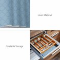 thumbnail image 6 of Placemats Set of 6, Haze Blue Plaid Woven Placemat, Linen Place Mats for Kitchen/Dining Tables, Farmhouse Modern Abstract Striped Washable Table Mats for Party, 6 of 8