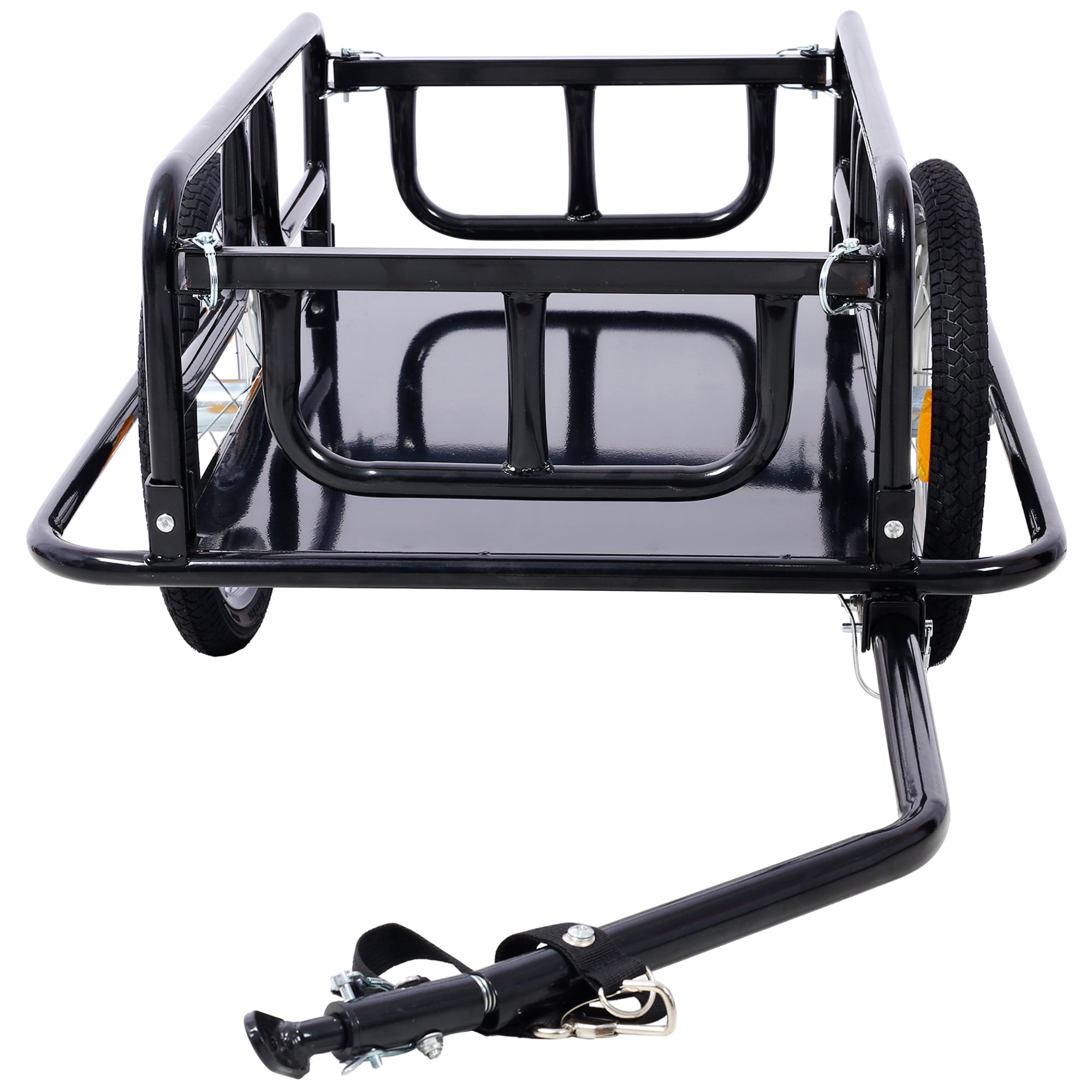 Foldable Bike Cargo Trailer with Universal Bike Hitch, Bicycle Wagon Trailer，Black