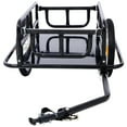 thumbnail image 3 of Foldable Bike Cargo Trailer with Universal Bike Hitch, Bicycle Wagon Trailer，Black, 3 of 5