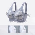 thumbnail image 4 of Lixiuxyad Push up Bra Women's New Pattern Ribless Large Strap Jacquard Four Comfort Bra, 4 of 6