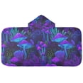thumbnail image 5 of Yayeee Kids Hooded Towel with Hand Pockets Beach Soft Absorbent Bath Wrap 50 x 23.5 inch, Night Mushrooms Pattern, 5 of 5