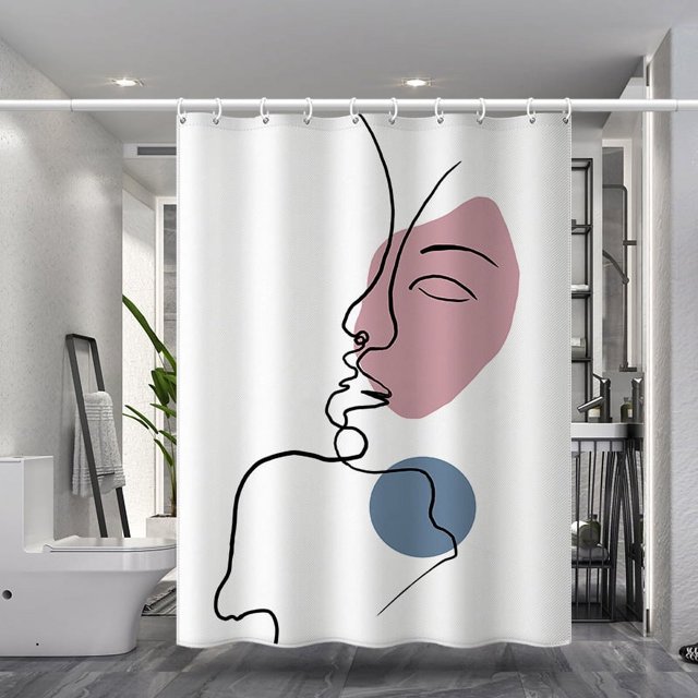 Jinsinto 1pc Mildew Proof Shower Curtain 180x180cm,Machine Washable Shower Curtain,Polyester Fabric Shower Curtain(Abstract)