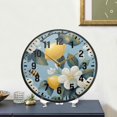 thumbnail image 4 of Yayeee Wall Clock Battery Operated 9.5" Silent Non-Ticking for Living Room, Lemon Pattern, 4 of 8