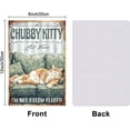 thumbnail image 2 of Vintage Fat Cat Metal Tin Sign 8×12inch Retro Chubby Kitty Funny Tin Room Door Sign Tin Painting Art Plaque Poster Wall Decor, 2 of 9