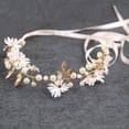 thumbnail image 3 of Enredaderas para el cabello para novia, perlas de cristal, accesorios para el cabello de boda, tocado para fiesta de noche para dama de honor y niñas de flores (dorado), 3 of 5