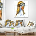 thumbnail image 4 of Designart Funny Goose Aviator Hat - Animal Throw Pillow - 18x18, 4 of 5
