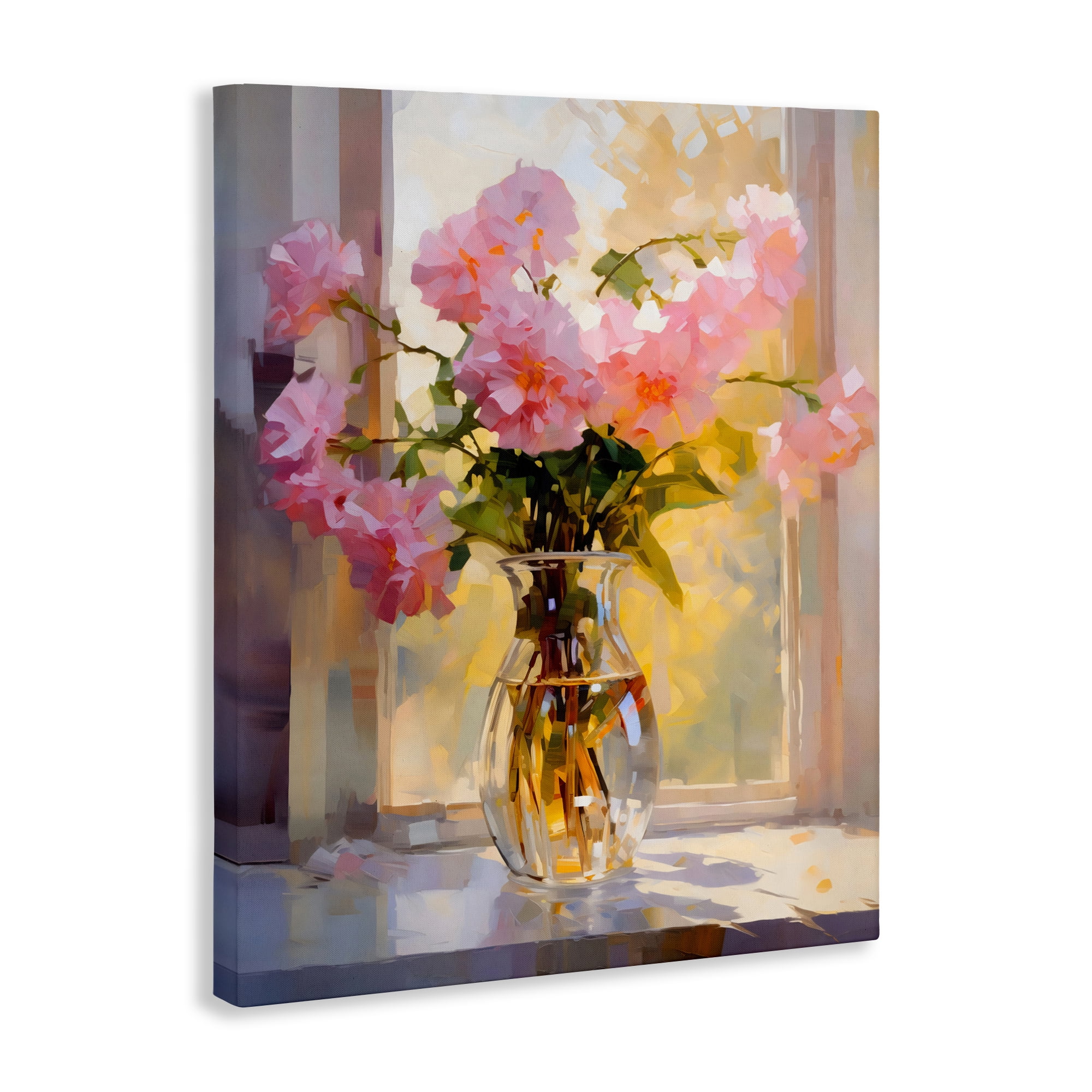 Stupell Industries Pink Flowers in Sunlit Vase Canvas Wall Art, design by Creative Studio