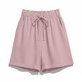 thumbnail image 7 of BLVB Womens Shorts Lightweight Bermuda Shorts for Women Drawstring Casual Summer Beach Shorts with Pockets, 7 of 7