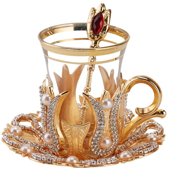 Juego de vasos de té y café DEMMEX Turkish 100 ml con accesorios