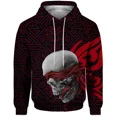 thumbnail image 2 of Sudadera con capucha de otoño para hombre, sudadera con capucha con estampado de calavera, sudaderas para hombre, sudadera con capucha informal holgada a la moda, jersey gótico, 2 of 5