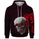thumbnail image 2 of Sudadera con capucha de otoño para hombre, sudadera con capucha con estampado de calavera, sudaderas para hombre, sudadera con capucha informal holgada a la moda, jersey gótico, 2 of 4