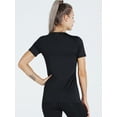 thumbnail image 5 of NELEUS Women's Compression Shirt Yoga Tight Tops Workout Athletic Short Sleeves 3 Pack,Black,US Size M, 5 of 8