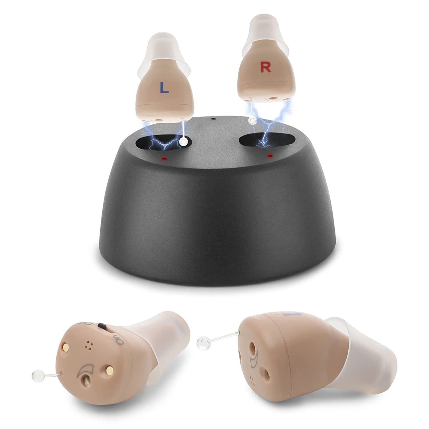MEDca Rechargeable Hearing Amplifier to , Completely-in-Canal (CIC) - Beige