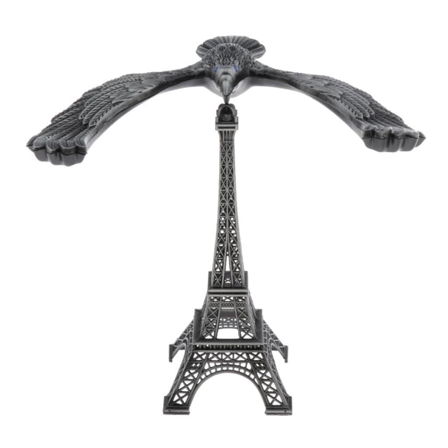 Creative Iron Tower Balance Eagle Statue Gift DIY Craft Gris Bronce 20cm Sunnimix equilibrio artesanía torre de aves