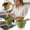 Green, variant on Mini Colander with Handle – 2 in 1 Double Layer Vegetable Washing & Fruit Strainer, Detachable Food Bowl for Berries Pasta, Space Saving Kitchen Colander with Transparent Outer Bowl (1PC)