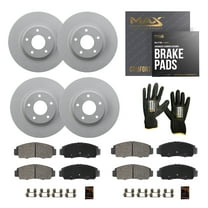 MAX Advanced Brakes - Brake Kit For 2007-2013 Nissan Altima | Carbon Ceramic Brake and Rotor Kit Front and Rear | Daily Driving Geomet Coated Brake Rotors