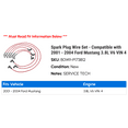 thumbnail image 2 of Spark Plug Wire Set - Compatible with 2001 - 2004 Ford Mustang 3.8L V6 VIN 4 2002 2003, 2 of 2