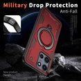 thumbnail image 3 of ShellTech Magnetic Case for Motorola Moto G 5G 2025,Shockproof TPU+PC Ring Stand Case Compatible with Mag Safe Military Drop Protection Cover,Red, 3 of 6
