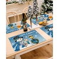 thumbnail image 3 of Christmas Placemats Set of 6, Snowman Place Mats Bird Snowflake Street Lights Placemat Table Decoration for Kitchen Table Dinner Xmas Holiday Party Home Decor Indoor Outdoor 13x19 Inch, 3 of 9