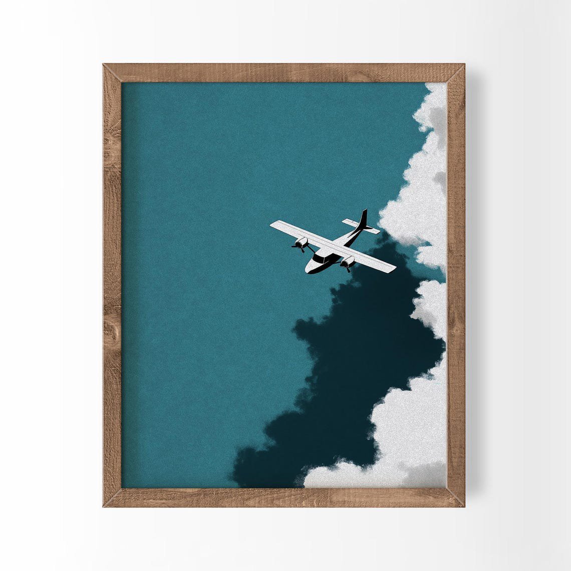 Minimalist Airplane Art Whimsical Travel Print Retro Plane Poster Aviation Nursery Decor Gift For Pilot Flight Attendant