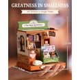 thumbnail image 6 of Rolife DIY Miniature House Wood Kit The Muse Bookshop Home Desk Bookshelf Decoration Birthday Gifts for Adult Boys & Girls, 6 of 7