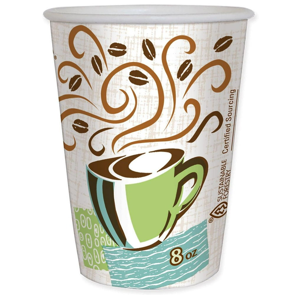 Dixie PerfecTouch Insulated Paper Cups, Coffee Haze (Various Sizes