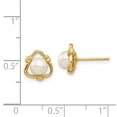 thumbnail image 3 of Madi K 14k  4-5mm White Button Freshwater Cultured Pearl Stud Earrings, 3 of 3