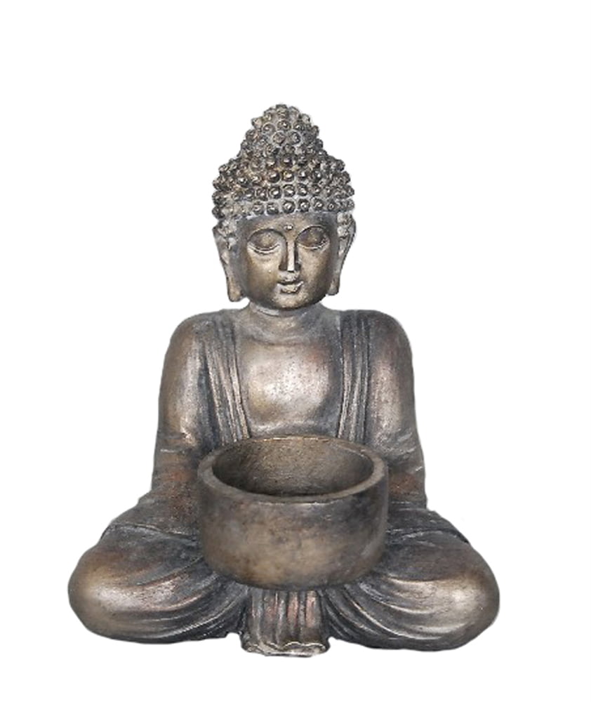 Buddha Statue With Citronella Candle NEW Naturals 9.5”x4.5”  G.C 