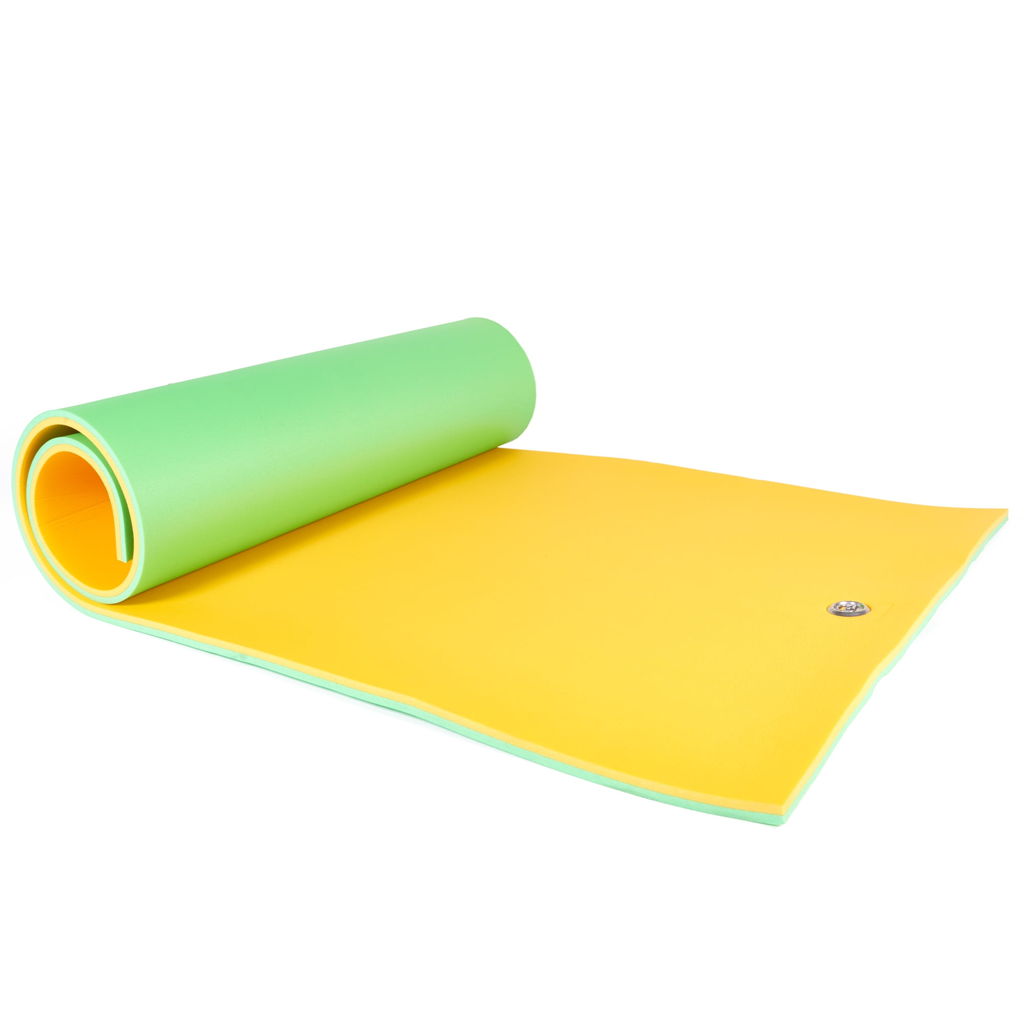 Floatation iQ Floating Oasis 15 x 6 Foot Island Water Lake Pad Mat, Green Yellow - Walmart.com