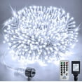 thumbnail image 1 of Soagrc 132FT 400 LED Christmas String Lights, Bright Cool White String Lights with 8 Modes, Durable Waterproof Design for Indoor Outdoor Tree Decor, Timer Included, 1 of 8