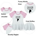 thumbnail image 2 of Pack of 2, Poop There It is & You're Close Enough To Change My Diaper Funny Dresses For Baby, Newborn Babies Skirts, Infant Princess Dress, Toddler Frocks (Pink Raglan Dresses, 18-24 Months), 2 of 5