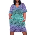 thumbnail image 1 of Vestido largo de tirantes y tirantes sirena color azul para mujer. Vestido amplio con mangas largas para mujer. Ropa de graduación., 1 of 7