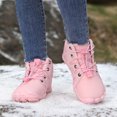 thumbnail image 3 of Botines forrado cálidos altos en los zapatos senderismo descalzo botas cortas a prueba nieve invierno invernal anti-Slip para subir caminatas, 3 of 9
