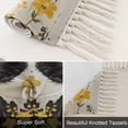 thumbnail image 5 of Bedroom Rug Carpet 3'x 5', Farmhouse Cow Washable Floor Carpet with Tassels, Spring Pastoral Yellow Floral Vintage Elegant Soft Floor Rug Mat for Patio, Balcony, Laundry, Room Decor, 5 of 9