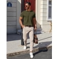 thumbnail image 4 of COOFANDY Cotton Mens Shirts Henley Summer Band Collar Shirts Men T Shirts Casual Stylish Button Closure, 4 of 5