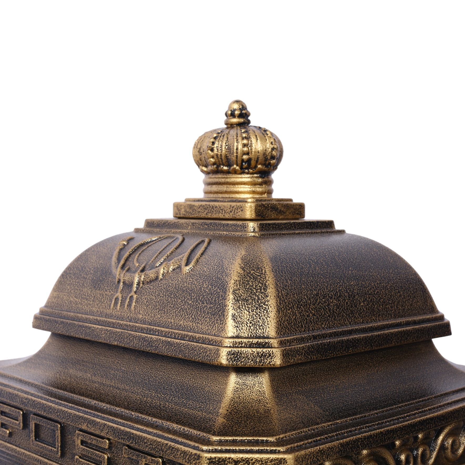 Large Capacity Outdoor Mailbox, Rainproof Floorstanding Letter Box Statue for Garden, Residential Use, Copper