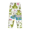thumbnail image 5 of Haiem Cartoon Frogs Women's Pajama Pants Ultra Lightweight Pjs Bottoms Sleepwear Bottom Pants With Pocket Drawstring-Large, 5 of 7
