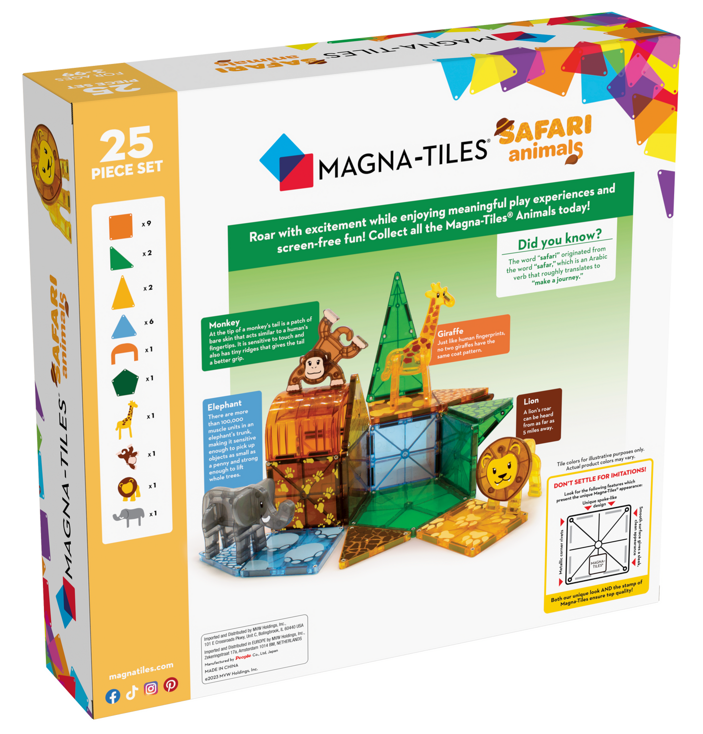 Magna-Tiles Safari Animals 25-Piece Magnetic Set photo 6