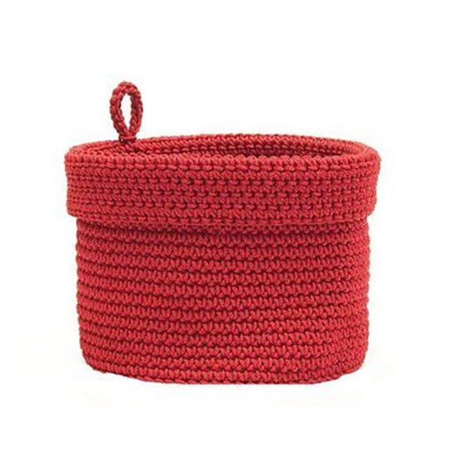 Heritage Lace MC-1035RR 8 x 8 Po Mode Panier au Crochet avec Boucle&44; Rouge Rubis