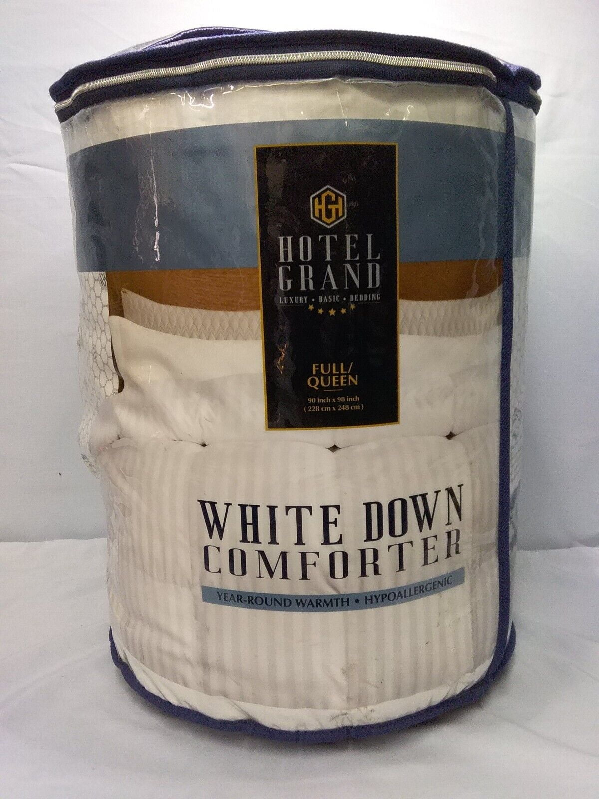 Hotel Grand White Down Comforter 650 Fill Power Made in USA Full/Queen