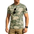 thumbnail image 3 of Workout Shirts for Men Camo Print Short Sleeve Quick Dry Athletic Gym Active T Shirt Moisture Wicking, 3 of 7