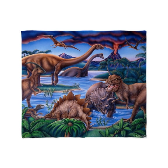 CafePress - Dinosaurs Throw Blanket - Soft Fleece Throw Blanket, 50"x60" for All Ages