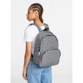 thumbnail image 2 of No Boundaries Women's 17" Dome Backpack, Black Gingham with Cherries, 2 of 5