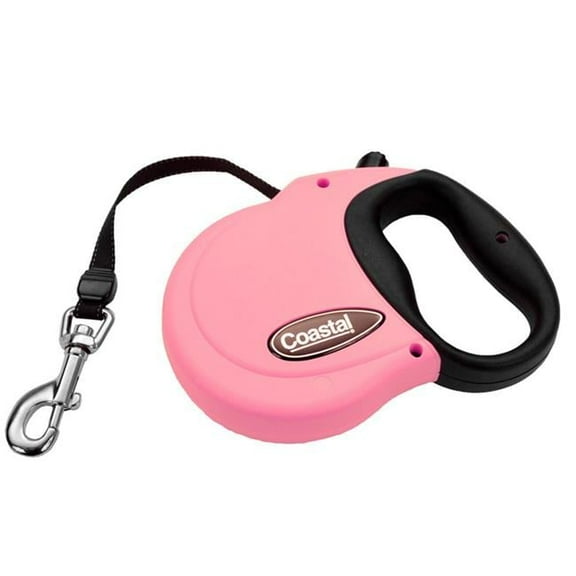 Coastal Pet Product 076484089794 Power Walker Retractable Dog Leash, Pink - Medium up to 64lb