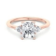 thumbnail image 2 of Storm - Moissanite Radiant Cut Lab Diamond Engagement Ring with Sidestones, 2 of 4