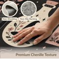 thumbnail image 6 of ODIKA 6'x9' Washable Area Rug Non-Slip, Chair-Friendly, Black Pink Enchanted Nighttime Whimsical Design Elegant Celestial Motifs with Floral for Dining Room, Under Table, Office Décor, 6 of 7